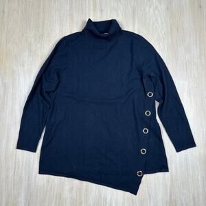 Soft Surroundings Sleek Lines Turtleneck Pullover Tunic Casual Sweater Large